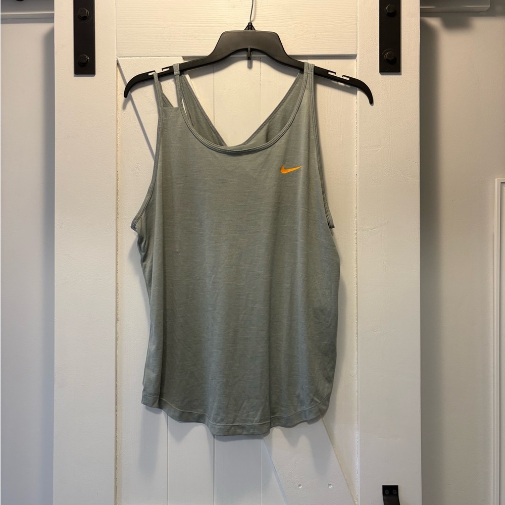 Nike Grey Asymmetrical Sleeveless Tank Top